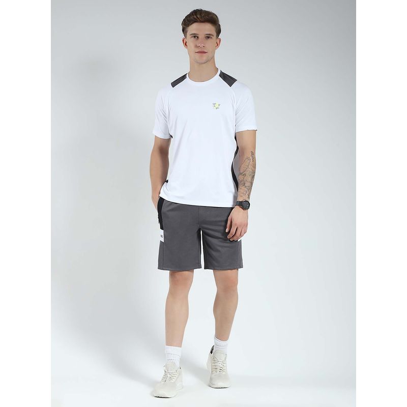 Monte Carlo Men'S White and Grey Solid Round Neck Bermuda (Set of 2) (XL)