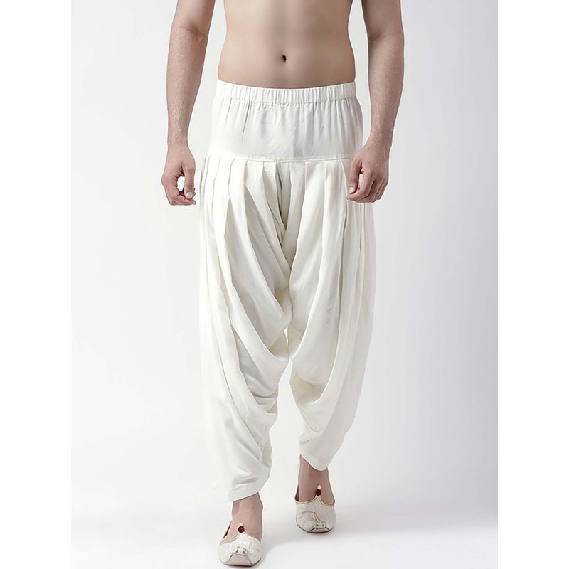 KISAH White Solid Regular Fit Patiala (44)