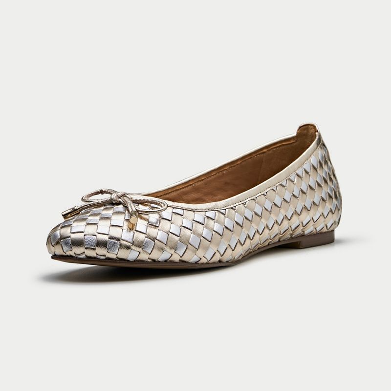 Oroh Gold Low Top Pair Of Ballerinas (EURO 41)