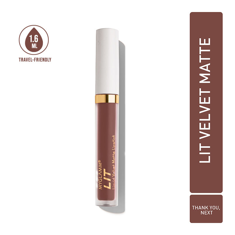 MyGlamm Lit Velvet Matte Liquid Lipstick - Thank You, Next