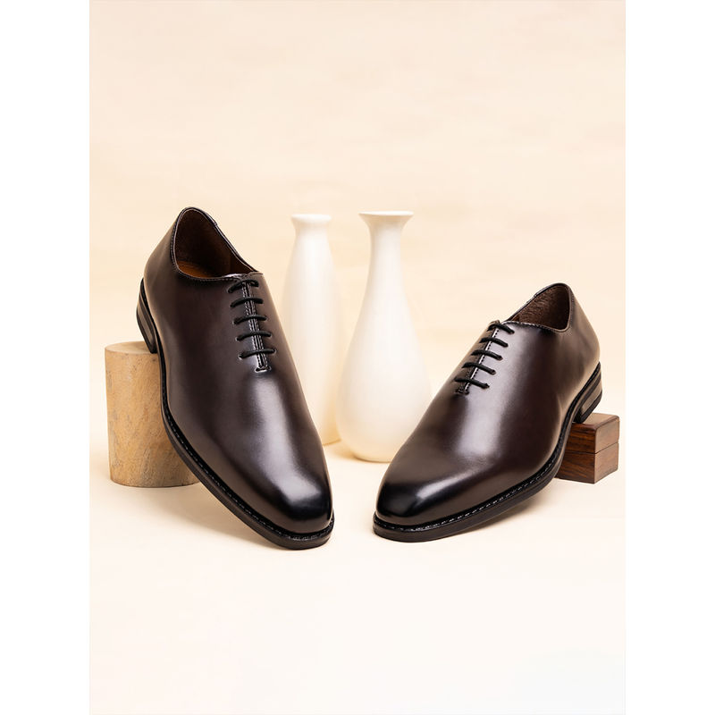 Louis Stitch Men Brunette Brown Formal Wholecut Lace-Up Derby Shoes (UK 12)