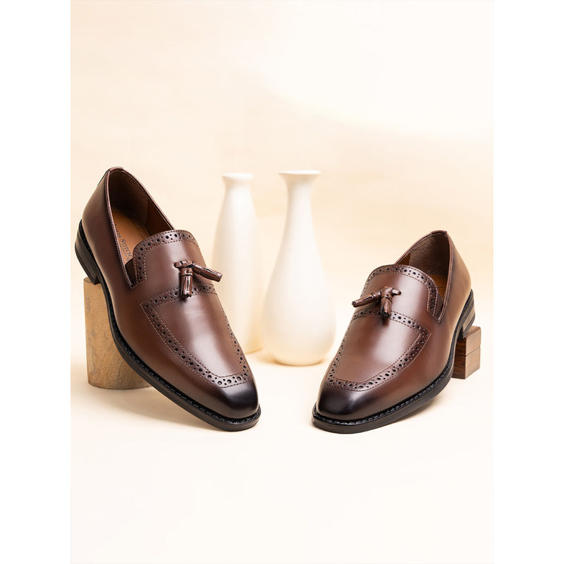 Louis Stitch Mens Leatherette Dual Tone Shade Formal Brogues Shoes Tan (UK 11)