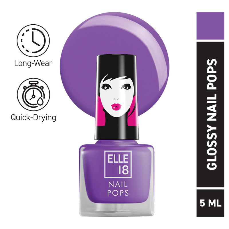 Elle 18 Nail Pops Nail Polish Glossy Finish, Quick-drying & Long Wearing - 163