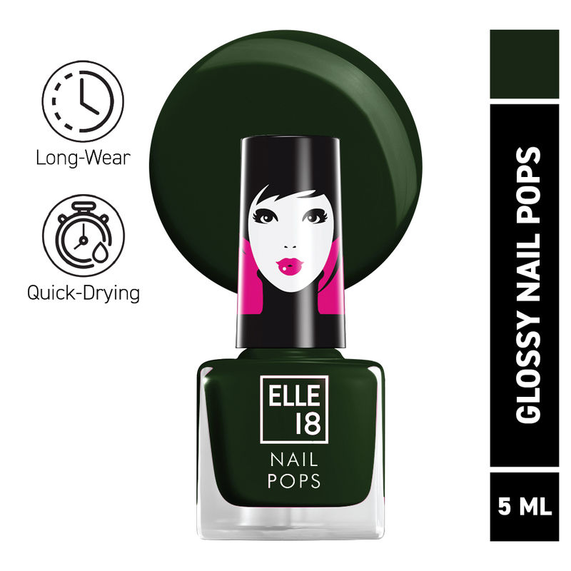 Elle 18 Nail Pops Enamel Polish, Glossy Finish, Quick-drying & Long Wearing - 183