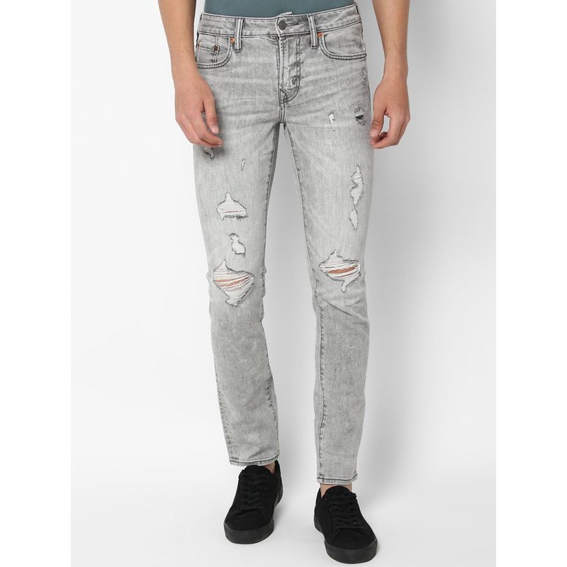 American Eagle Grey Solid Jeans (29)