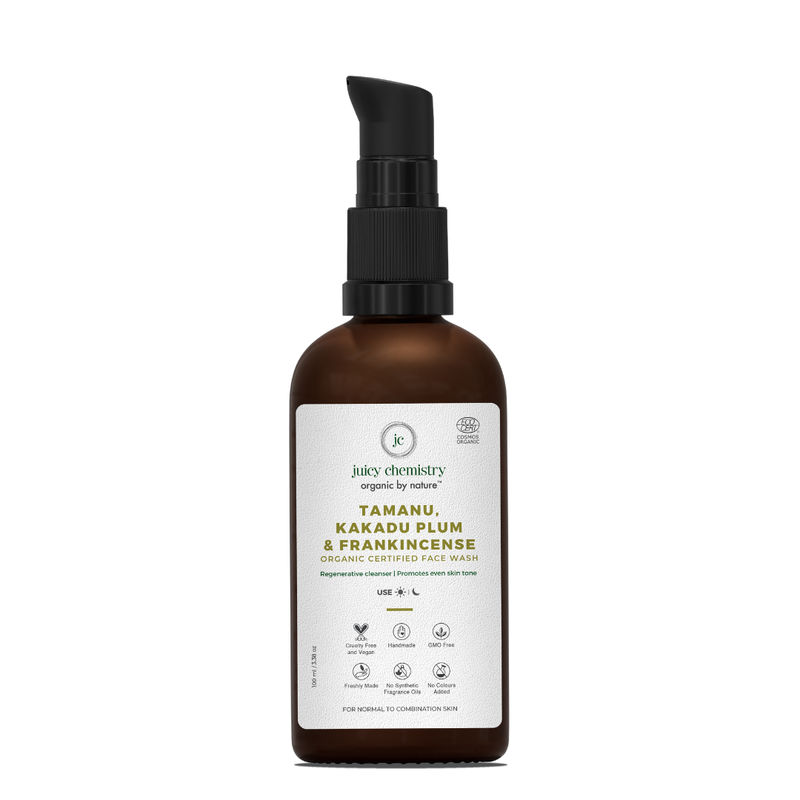 Juicy Chemistry Tamanu, Kakadu Plum & Frankincense Organic Face Wash -For Damaged & Pigmented Skin
