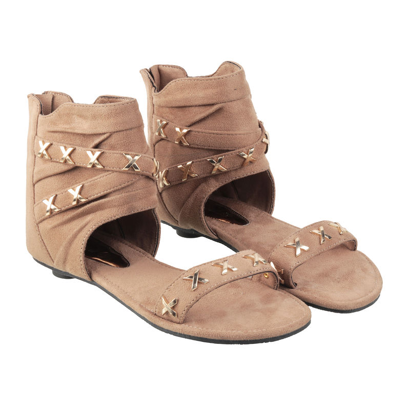CATWALK Brown Metal Accent Gladiator Sandals - UK 6: Buy CATWALK Brown  Metal Accent Gladiator Sandals - UK 6 Online at Best Price in India | Nykaa
