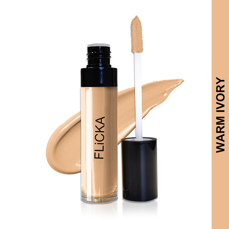 Flicka Cover Story Liquid Concealer Sweat Proof Waterproof Lightweight All Skin Types - Warm Ivory