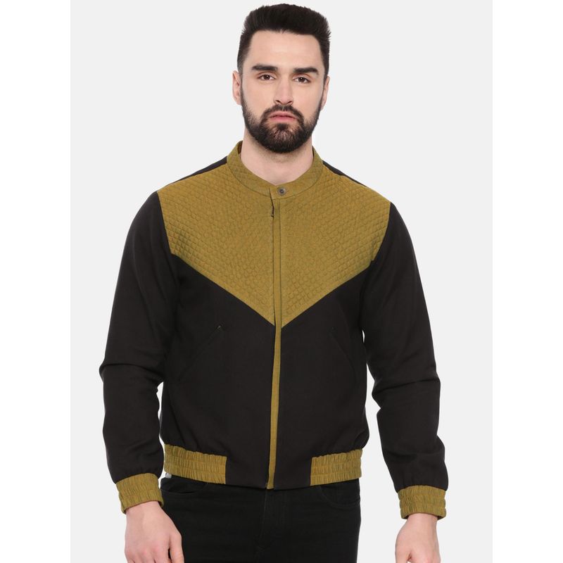 MAYANK MODI Black Cotton Linen Jacket (S)