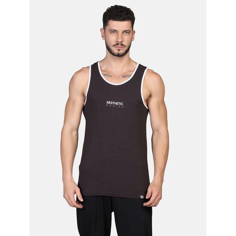 Aesthetic Bodies Mens Charcoal Solid Stringer (XL)