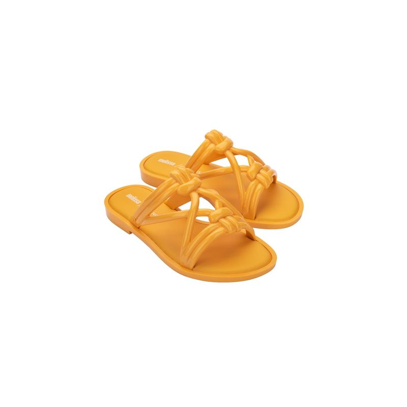 Melissa Wave Sand Salinas Ad Stripes Yellow Slip-On Flats UK 5