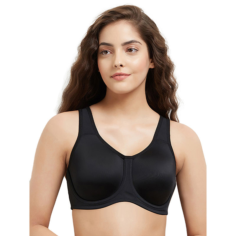 Wacoal Sport Non-Padded Wired Full Coverage Full Support High Intensity Sports Bra - Black (32DD)