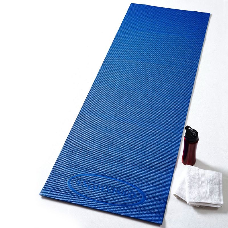 OBSESSIONS Reversible Yoga Mat with Carrying Strap Blue and Black Buy