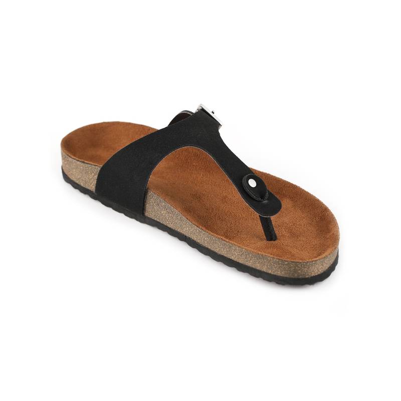 MOZAFIA Women Black Solid Sandals (UK 6)