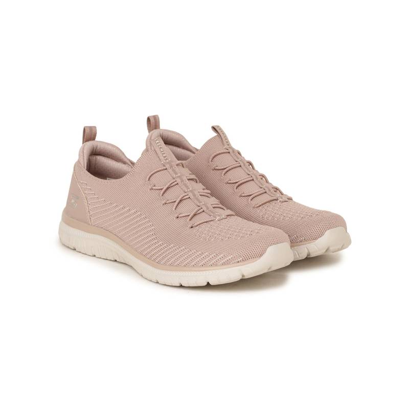 SKECHERS Brown Mesh Rubber Women Running Shoes (UK 3)