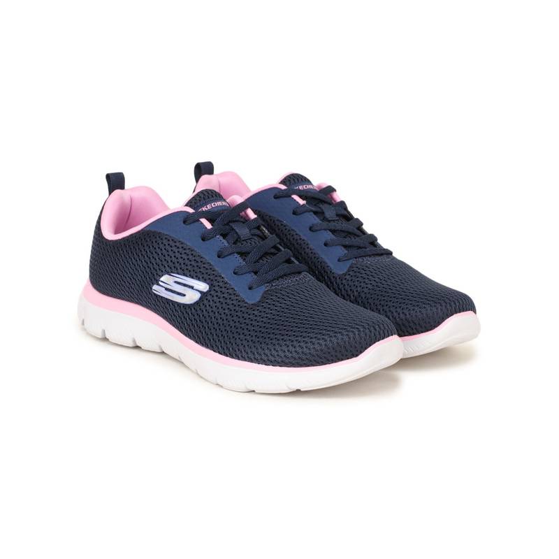 SKECHERS Navy Blue Mesh Rubber Women Running Shoes (UK 3)