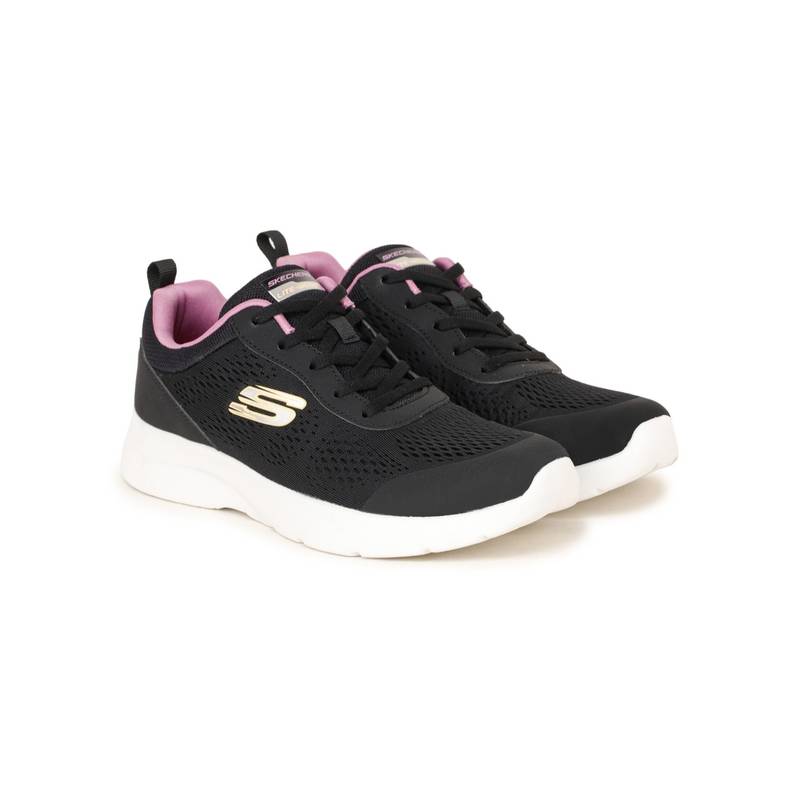 SKECHERS Black Mesh Rubber Women Running Shoes (UK 6)
