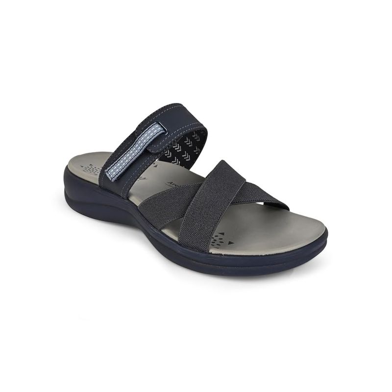 SKECHERS Navy Blue Mesh Rubber Women Sandals (UK 3)