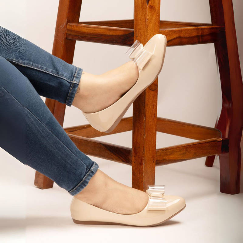 YASSIO Beige The Everyday Essential: Beige Ballerina for Women (EURO 36)