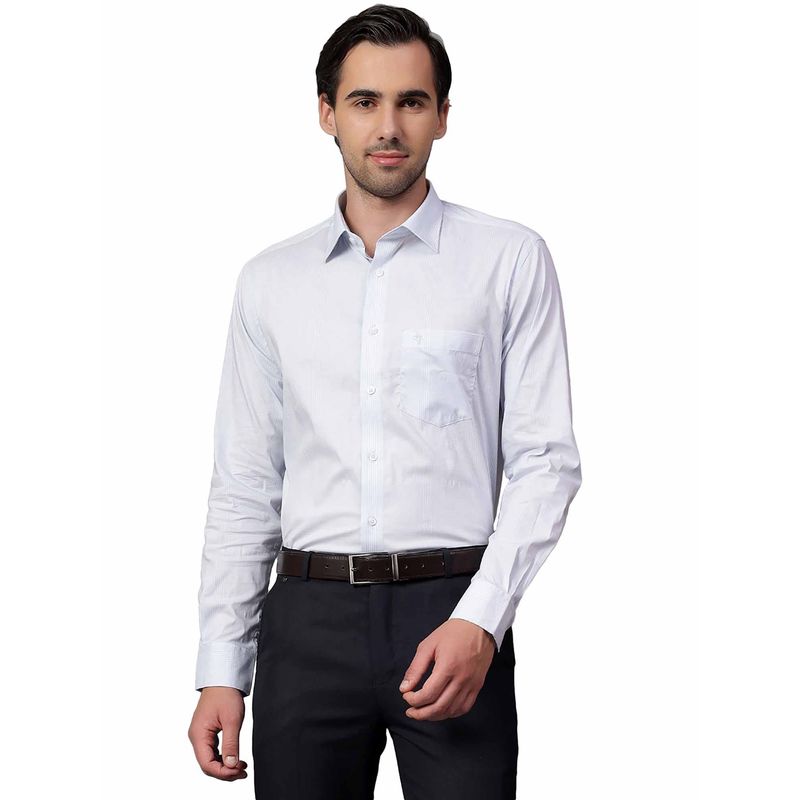 Cantabil Men Sky Blue Full Sleeves Formal Shirt (38)