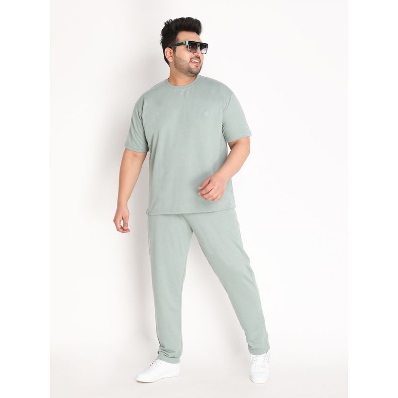 Chkokko Men Plus Size Casual Summer Track Suit Co-ord In Grey (Set of 2) (XL)
