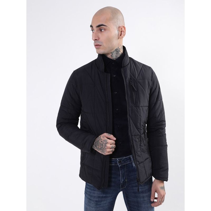HARSAM Men Black Solid Jacket (L)