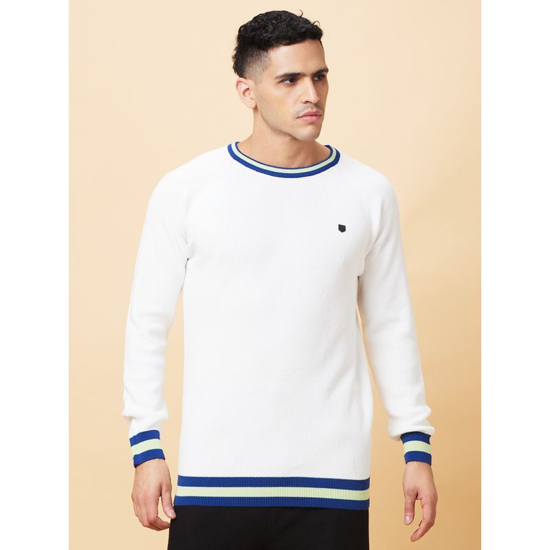 Being Human Garments Men's Crew Neck White T-Shirt (2XL)