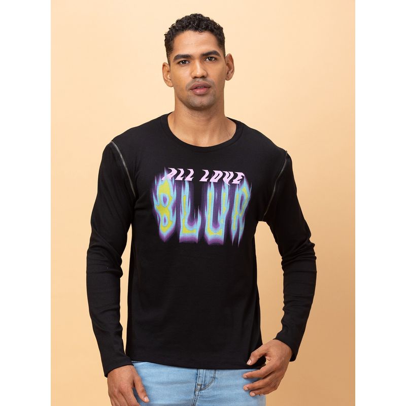 Being Human Garments Men's Crew Neck Deep Black T-Shirt (3XL)