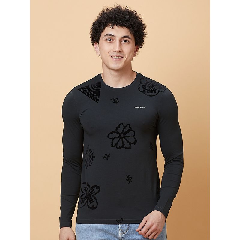 Being Human Garments Men's Crew Neck Charcoal T-Shirt (2XL)