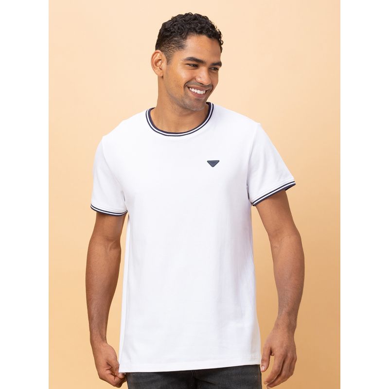 Being Human Garments Men's Crew Neck White T-Shirt (M)
