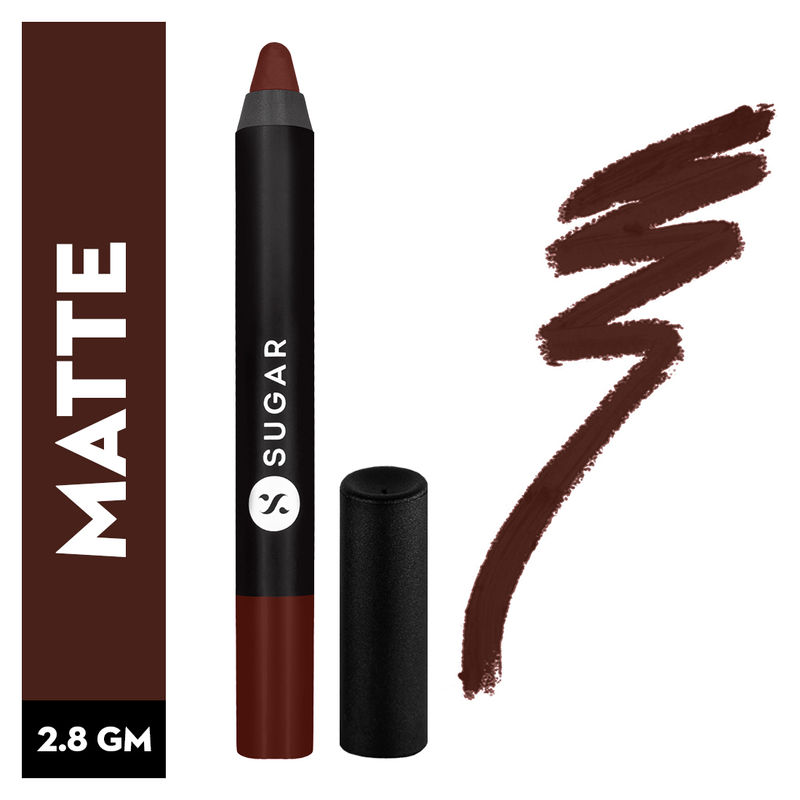 SUGAR Matte As Hell Crayon Lipstick - 13 Murphy Brown (Chocolate Burgundy)