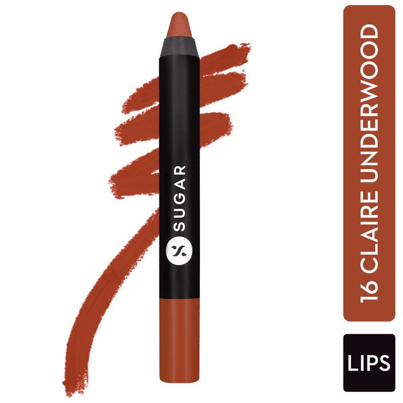 SUGAR Matte As Hell Crayon Lipstick With Free Sharpener - 16 Claire Underwood