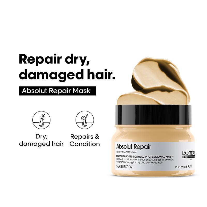 L'Oréal Professionnel Absolut Repair Mask For Dry and Damaged Hair With Protein & Omega-9