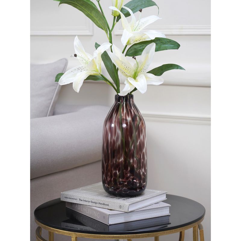 Buy Pure Home + Living Dotted Brown Flower Vase Large Online