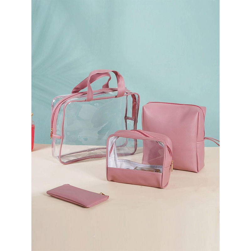 Buy Nestasia Pink Travel Kit Set Of 4 Online buy-nestasia-pink-travel-kit-set-of-4-online