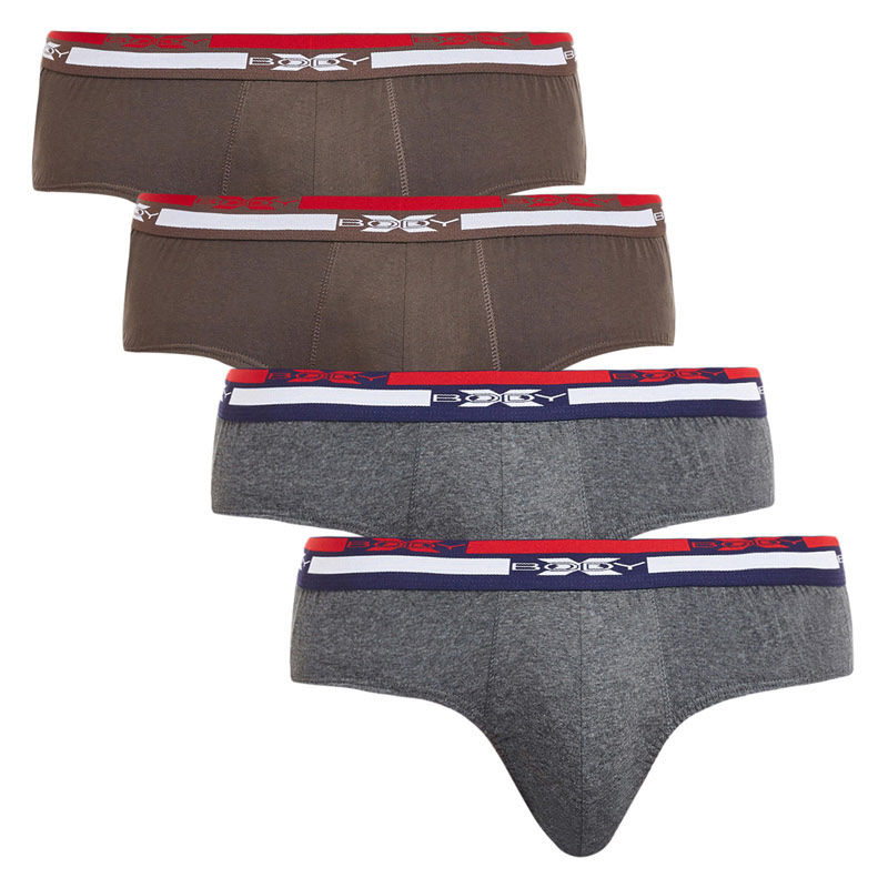 BODYX Pack Of 4 Solid Briefs In Multi-Color (S)