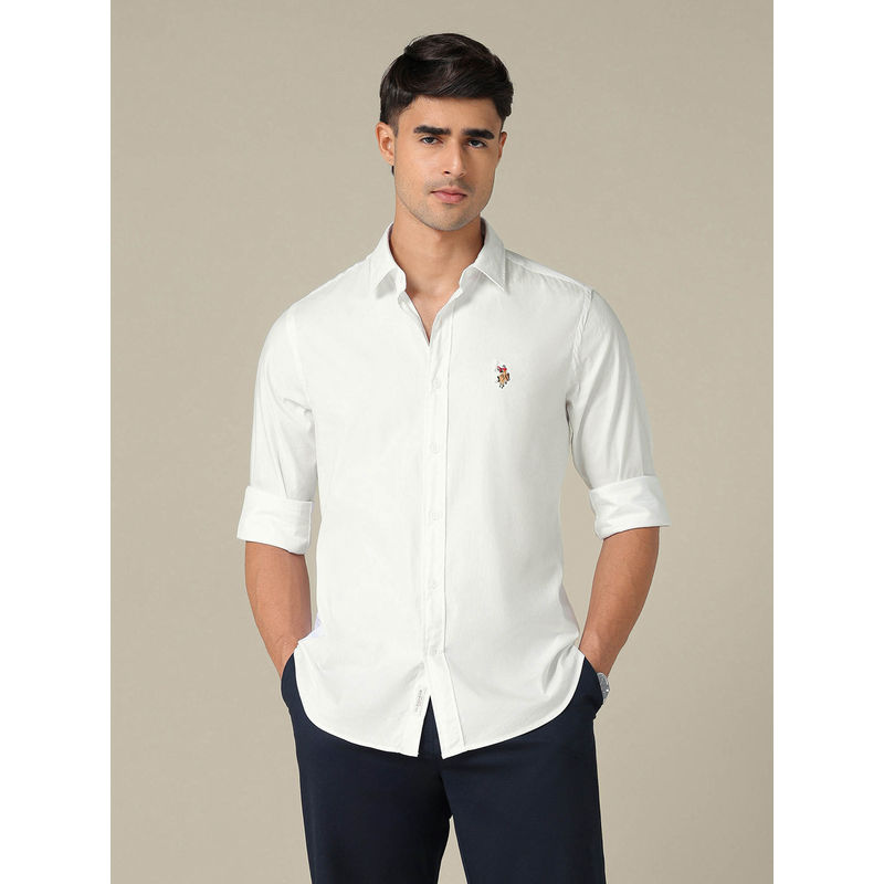 U.S. POLO ASSN. U.S.Polo Association Men Tailored Fit Textured Shirt (46)