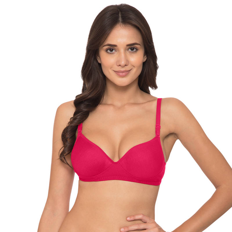Komli Heavily Padded T-Shirt Bra - Dark Pink (34C)