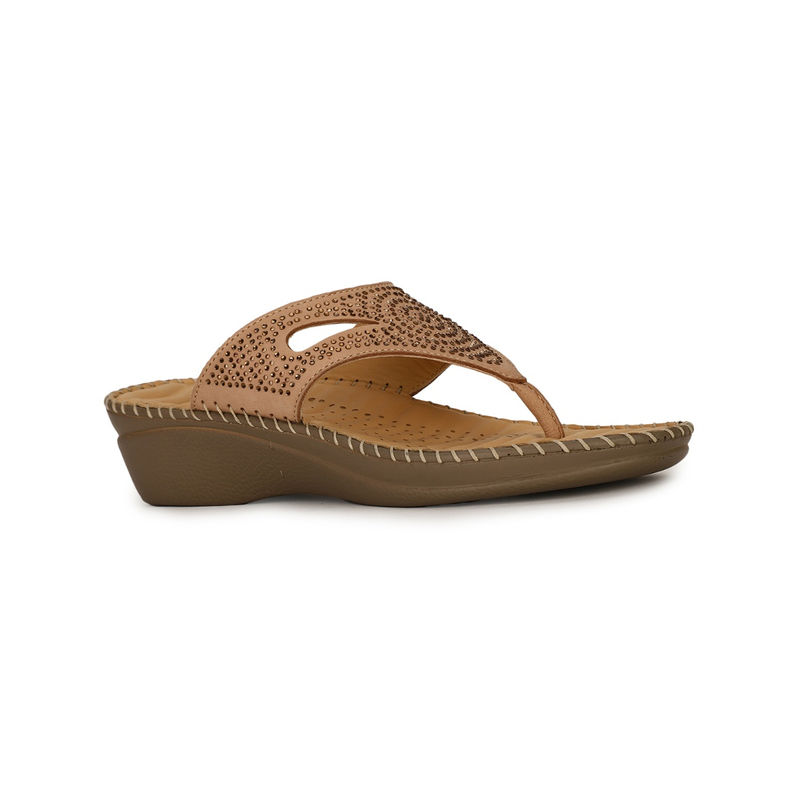Buy Scholl Embellished Brown Sandals Online
