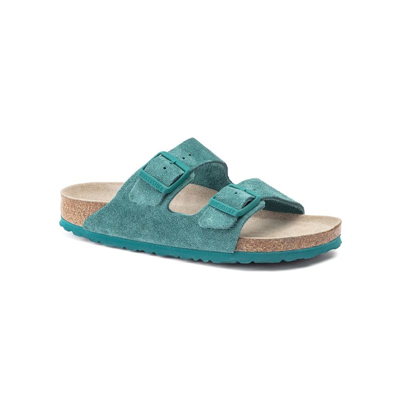 Birkenstock arizona hotsell soft footbed green