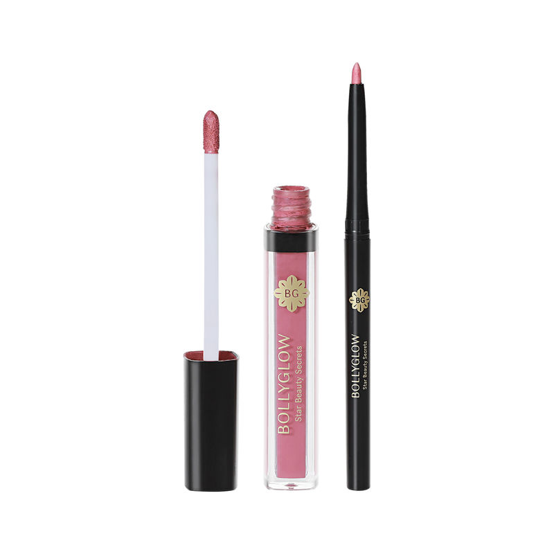 BOLLYGLOW Lip Liner & Matte Liquid Lipstick - Babydoll