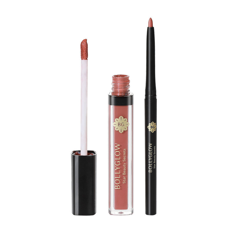 BOLLYGLOW Lip Liner & Matte Liquid Lipstick - Heirloom Peach