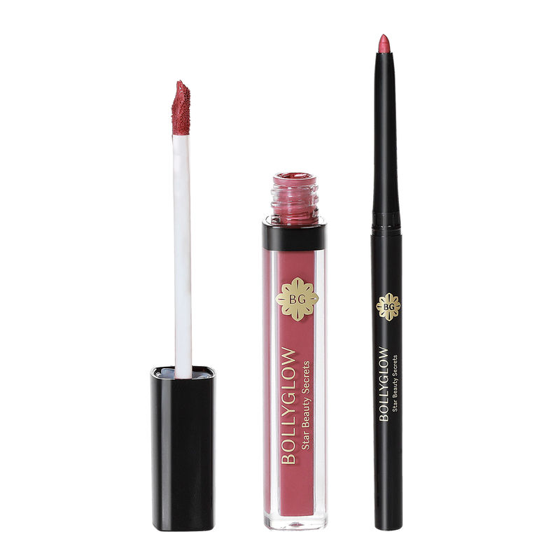 BOLLYGLOW Lip Liner & Matte Liquid Lipstick - Screen Siren