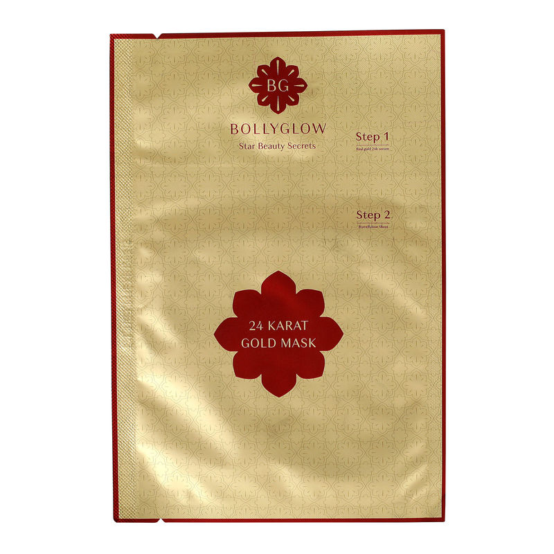 BOLLYGLOW 24 Karat Gold Sheet Face Mask - 24K Bio-cellulose