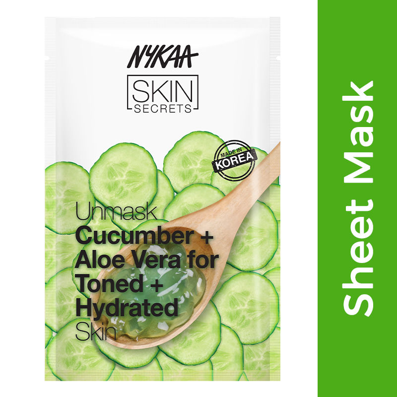 Nykaa Skin Secrets Cucumber + Aloe Vera Sheet Mask for Toned & Hydrated Skin