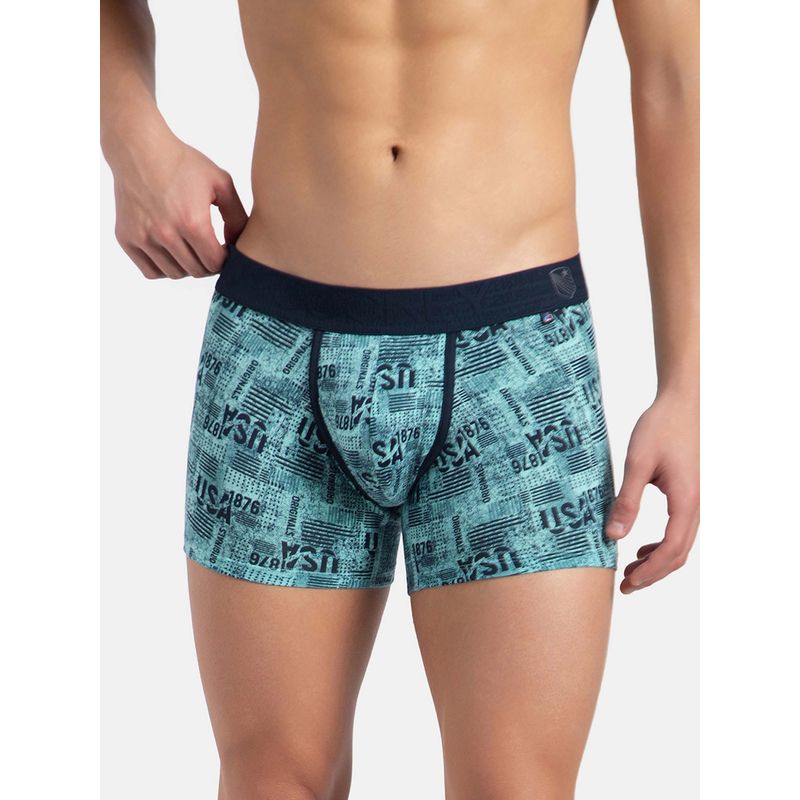 Jockey US63 Men Super Combed Cotton Elastane Stretch Printed Trunk - Leisure Time (XL)