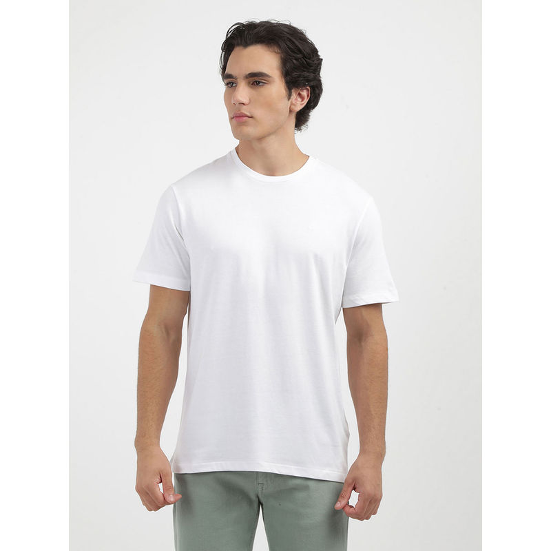 Calvin Klein Men White Color T-Shirt (L)