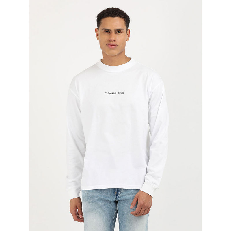 Calvin Klein Men White Color T-Shirt (XS)