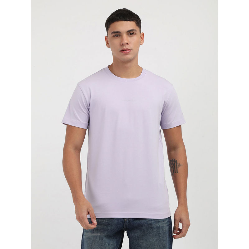 Calvin Klein Men Purple Color T-Shirt (L)