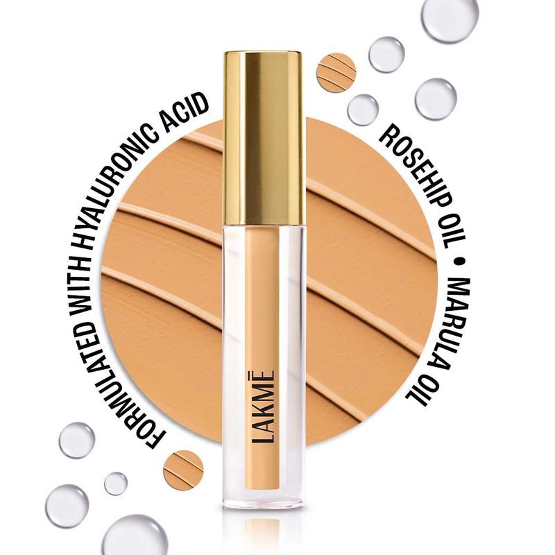 Lakme 9 To 5 Hya Matte Liquid Concealer With Hyaluronic Acid & Rosehip Oil - Sand